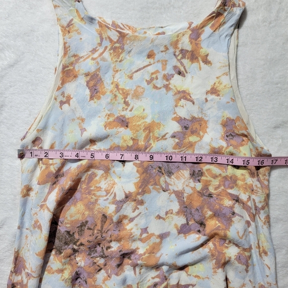 Altar'd State Sleeveless Lined Open Back A Line Dress Abstract Watercolor Size M - Picture 11 of 12
